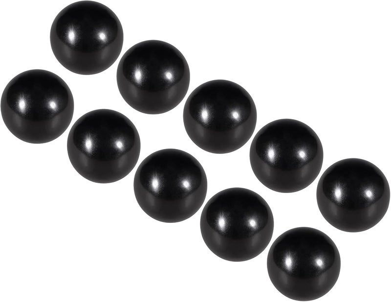 CoCud Thermoset Ball Knobs, M6 Female Thread 25mm Diameter, Plastic Metric Hand Screw Grip Black - (Applications: for Lathe Machinery Lever Handle), 10-Pieces - Image 1